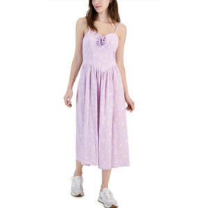 Tinseltown Textured Rosette Midi Dress